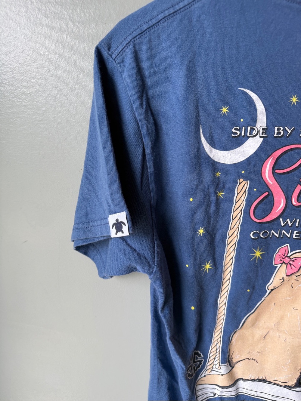 Simply Southern Sisters Graphic Tee Blue Short Sleeve Small - Picture 4 of 6